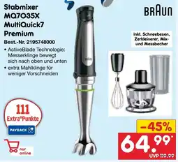 Netto Marken-Discount BRAUN Stabmixer MQ7035X MultiQuick7 Premium Angebot