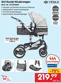 Netto Marken-Discount VESKA 3in1 Kombi-Kinderwagen Angebot