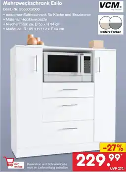 Netto Marken-Discount Mehrzweckschrank Esilo VCM Angebot