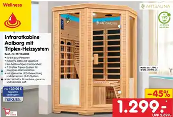 Netto Marken-Discount ARTSAUNA Infrarotkabine Aalborg mit Triplex-Heizsystem Angebot