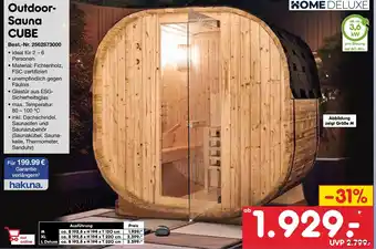 Netto Marken-Discount HOME DELUXE Outdoor- Sauna CUBE Angebot