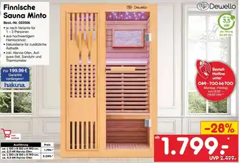 Netto Marken-Discount Dewello Finnische Sauna Minto Angebot