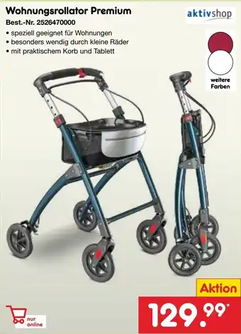 Netto Marken-Discount aktivshop Wohnungsrollator Premium Angebot