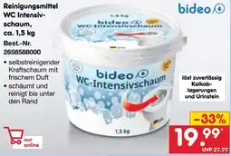 Netto Marken-Discount bideo Reinigungsmittel WC Intensiv- schaum, Angebot