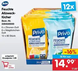 Netto Marken-Discount Priva Feuchte Allzweck- tücher Angebot