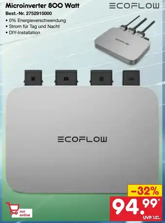 Netto Marken-Discount ECOFLOW Microinverter 800 Watt Angebot