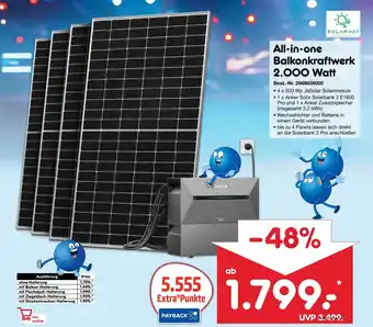 Netto Marken-Discount All-in-one Balkonkraftwerk 2.000 Watt SOLARWAY Angebot