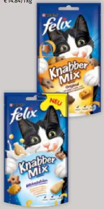 Müller Purina Felix Knabber Mix Leckerlis Angebot