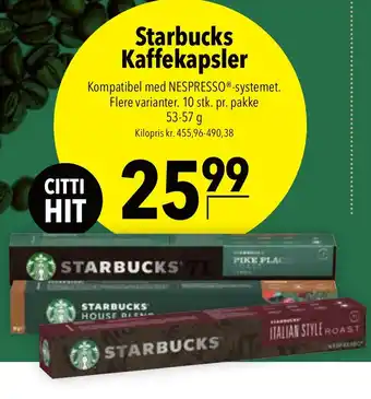 CITTI Markt Starbucks Kaffekapsler Angebot