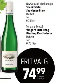 CITTI Markt Vingård Fritz Haag Riesling Kvalitetsvin Hvidvin Angebot