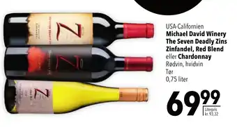 CITTI Markt Michael David Winery The Seven Deadly Zins Zinfandel, Red Blend eller Chardonnay Angebot