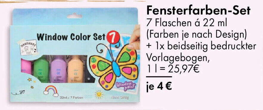 Fensterfarben-Set Angebot bei TEDi