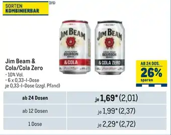 METRO Jim Beam & Cola/Cola Zero Angebot