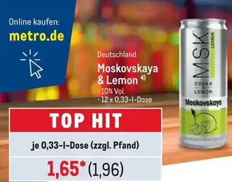 METRO Deutschland Moskovskaya & Lemon Angebot