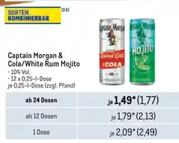 METRO Captain Morgan & Cola/White Rum Mojito Angebot