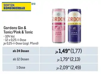 METRO Gordons Gin & Tonic/Pink & Tonic Angebot