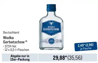 METRO Deutschland Wodka Gorbatschow Angebot