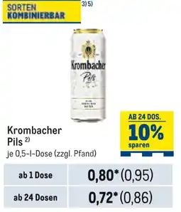 METRO Krombacher Krombacher Pils 2) Angebot