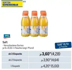 METRO aro Saft Angebot