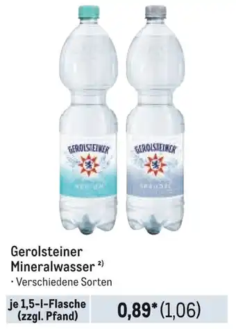 METRO Gerolsteiner Mineralwasser Angebot