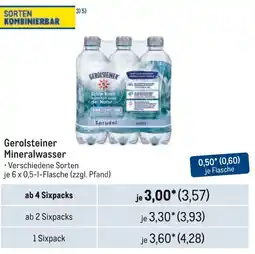 METRO Gerolsteiner Mineralwasser Angebot