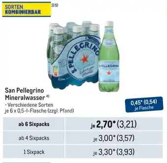 METRO San Pellegrino Mineralwasser Angebot