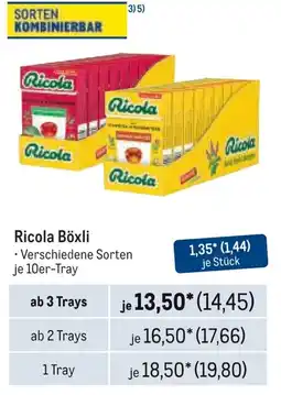 METRO Ricola Böxli Angebot