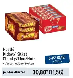 METRO Nestlé Kitkat/Kitkat Chunky/Lion/Nuts Angebot