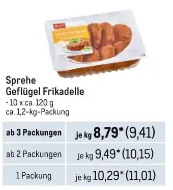 METRO Sprehe Geflügel Frikadelle Angebot