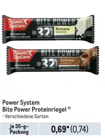 METRO Power System Bite Power Proteinriegel Angebot