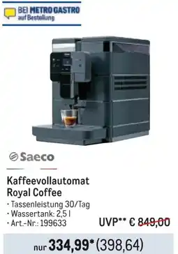 METRO Saeco Kaffeevollautomat Royal Coffee Angebot