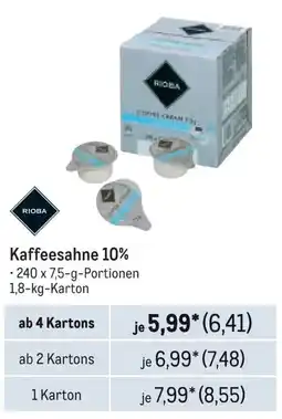 METRO Kaffeesahne 10% Angebot