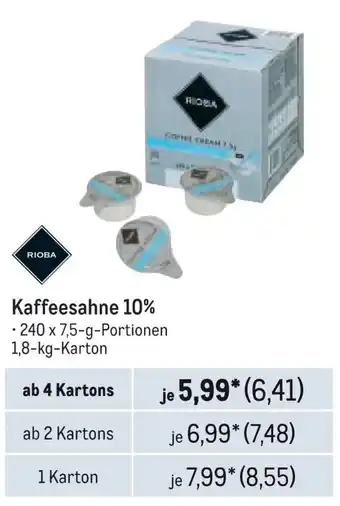 METRO Kaffeesahne 10% Angebot