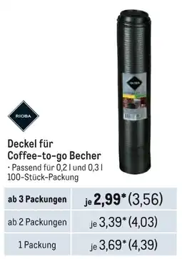 METRO RIOBA für Coffee-to-go Becher Angebot