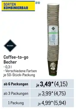 METRO RIOBA Coffee-to-go Becher Angebot