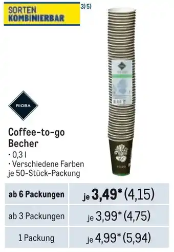 METRO RIOBA Coffee-to-go Becher Angebot