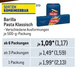 METRO Barilla Pasta Klassisch Angebot