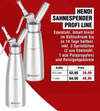 Handelshof Hendi sahnespender profi line Angebot