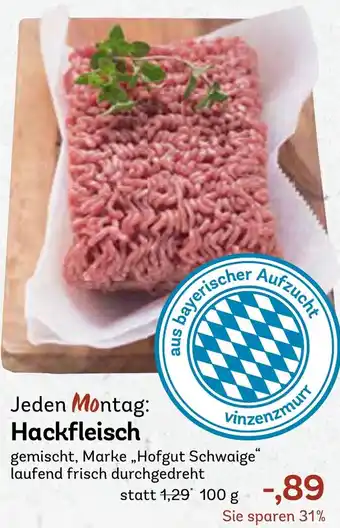 AEZ Jeden Montag Hackfleisch Angebot