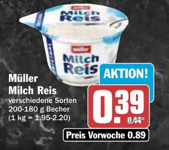 AEZ Müller Milch Reis Angebot