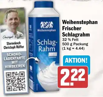 AEZ Weihenstephan Frischer Schlagrahm Angebot