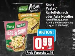 AEZ Knorr Pasta-/ Kartoffelsnack oder Asia Noodles Angebot