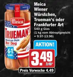 AEZ Meica Wiener Würstchen, Trueman's oder Frankfurter Art Angebot