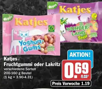 AEZ Katjes Fruchtgummi oder Lakritz Angebot