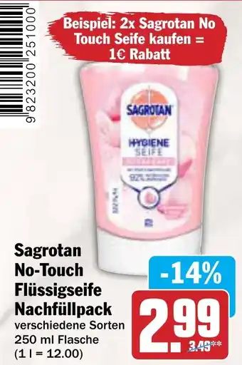 AEZ Sagrotan No-Touch Flüssigseife Nachfüllpack Angebot