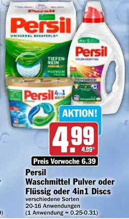 AEZ Persil Waschmittel Pulver oder Flüssig oder 4in1 Discs Angebot