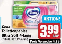 AEZ Zewa Toilettenpapier Ultra Soft 4-lagig Angebot