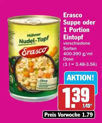 AEZ Erasco Suppe oder 1 Portion Eintopf Angebot