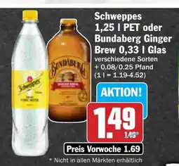 AEZ Schweppes oder Bundaberg Ginger Brew Angebot