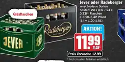 AEZ Jever oder Radeberger Angebot